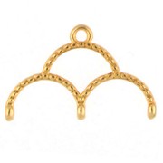 Cymbal - Embout pour tissage de perles Delica 11/0 22.8 mm Skaloti III Doré à l'or fin x1|raw }}