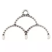 Cymbal Embout pour tissage de perles Delica 11/0 22.8 mm Skaloti III Arg vieil x1