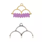 Cymbal Embout pour tissage de perles Delica 11/0 22.8 mm Skaloti III Arg vieil x1