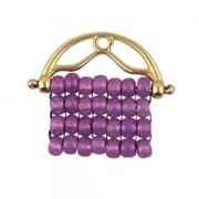 Cymbal - Embout pour tissage de perles Rocaille 8/0 18.5mm Sitanos II Arg vieil x1