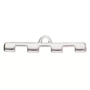 Cymbal - Embout pour tissage de perles Tila Beads 35x7.5 mm Soros IV Arg vieil x1