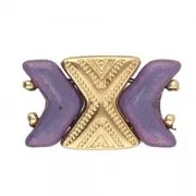 Cymbal - Perle en métal pour perles Chevron Beads 11x9.5 mm Sostis Doré à l'or fin x1