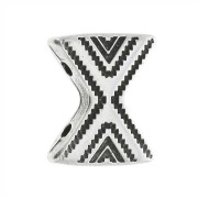 Cymbal - Perle en métal pour Chevron Beads 11x9.5 mm Sostis Argenté vieilli x1|raw }}