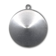Serti pendentif à coller pour cabochon PureCrystal 1122 18 mm - Rhodié x1