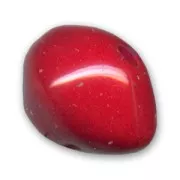 Ronde aplatie 26x19 mm Dark Red Coral x1