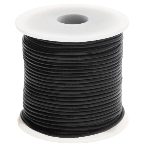 Cordon cuir 1 mm Noir x 20 m
