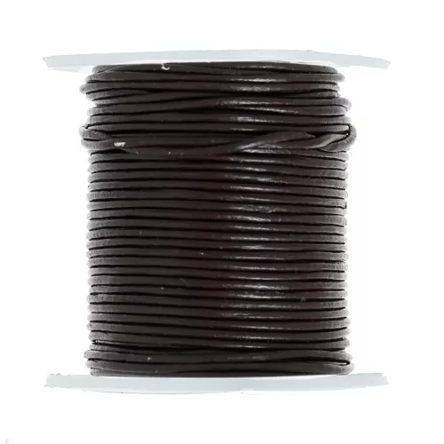 Cordon cuir 1 mm - Brun x20m