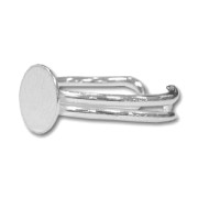 Bague taille enfant plateau  8 mm argenté x1|raw }}