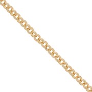 Chaîne en aluminium maille jaseron 7.5 mm doré x1m|raw }}