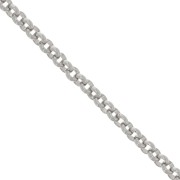 Chaîne en aluminium maille jaseron 7.5 mm rhodié x1m|raw }}