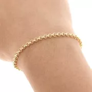 Chaîne maille Jaseron 3.5 mm doré x1m