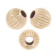 Perles rondes striées 2 mm - Gold filled (or laminé)  x10