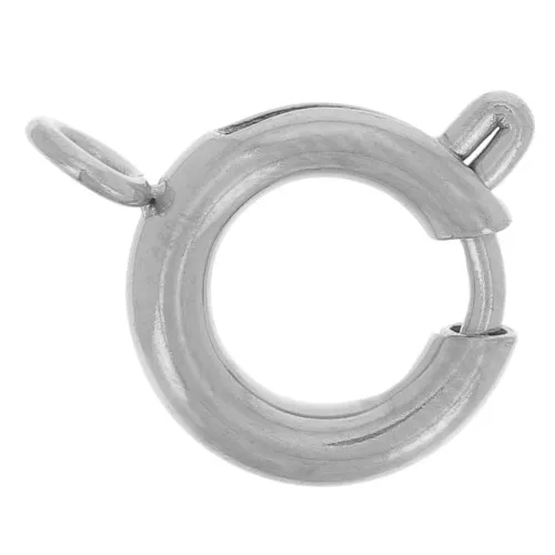 Fermoir à ressort 8 mm avec anneau fermé en Acier inoxydable 316L x1