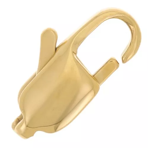 Fermoir mousqueton allongé 15 mm - Acier inoxydable 316L Doré x1