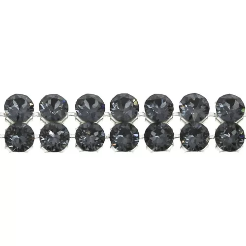 PureCrystal Crystal Mesh 40001 2 rangs 5,3 mm Crystal Silver Night x5cm