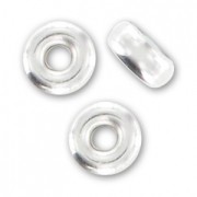 Perles intercalaires rondelles 4,3x2,3 mm en Argent 925 x10