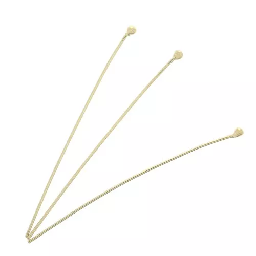 Clous tête boule 38x0.5 mm - Gold filled (or laminé) x10