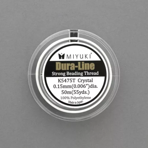 Miyuki Dura-Line fil nylon tressé 0.15 mm Crystal x50 m