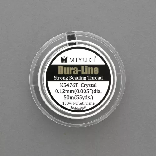 Miyuki Dura-Line fil nylon tressé 0.12 mm Crystal x50 m