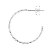 Créoles diamantées à décorer 25 mm en Argent 925 x2