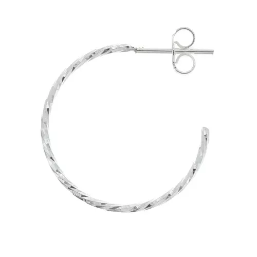 Créoles diamantées à décorer 25 mm en Argent 925 x2