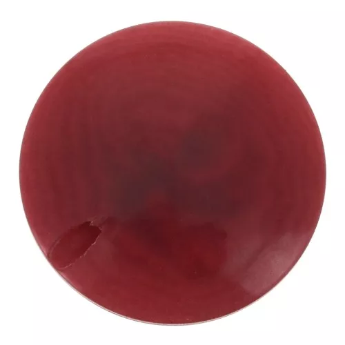 Perle de Tagua ronde aplatie 20 mm - Bordeaux x1