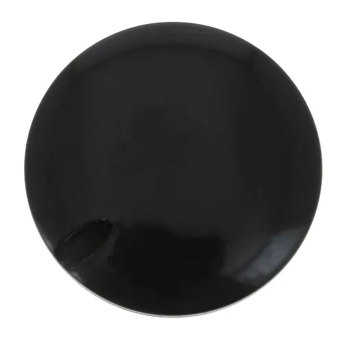 Perle de Tagua ronde aplatie 20 mm - Noir x1