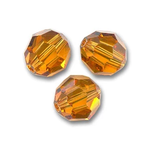 Perles rondes PureCrystal 5000 6 mm - Topaz x6