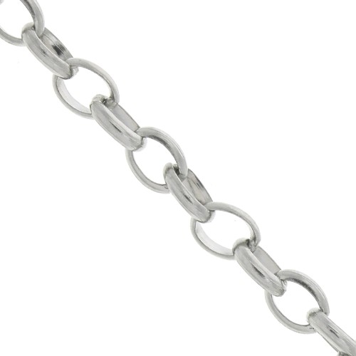 Chaine maille jaseron 2.5mm métal finition argenté (1m) main image 0
