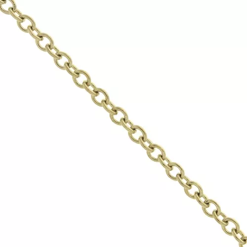 Chaîne maille Forçat 2 mm en Acier inoxydable 316L Doré x50cm