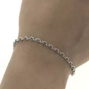 Chaîne maille Jaseron ovale 3.5 mm - Acier inoxydable 316L x1m