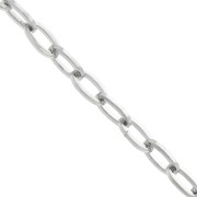 Chaîne maille Forçat rectangle 2.1 mm en Acier inoxydable 316L x1m