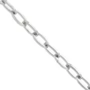Chaîne maille Forçat rectangle 2.1 mm en Acier inoxydable 316L x1m