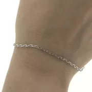 Chaîne maille Forçat rectangle 2.1 mm en Acier inoxydable 316L x1m