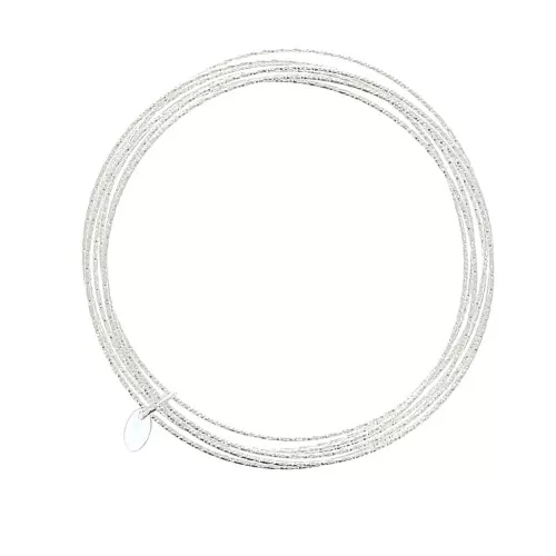 Bracelet semainier - 7 joncs diamantés - 65 mm en Argent 925 x1
