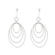 Pendentif ovale diamanté 35.5mm - Argent 925 x1