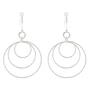 Pendentif rond diamanté 30mm - Argent 925 x1