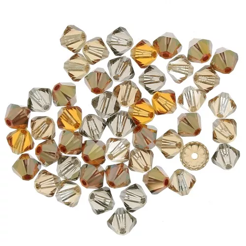 Mix de Toupies en cristal PureCrystal 5328 4 mm Miel x50