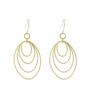 Pendentif ovale diamanté 35.5mm Argent 925 Doré à l'or fin x1