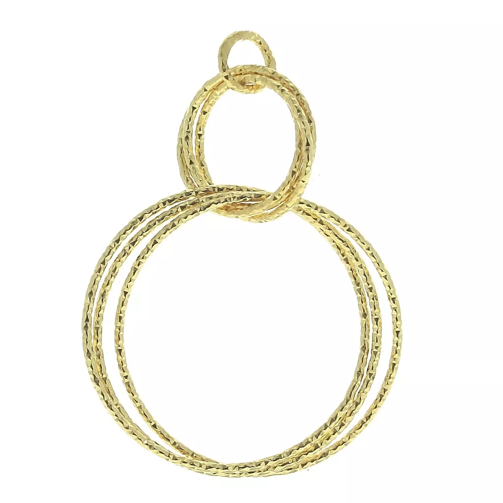Pendentif En Disque Avec Pavé De Diamants En Argent 925(40