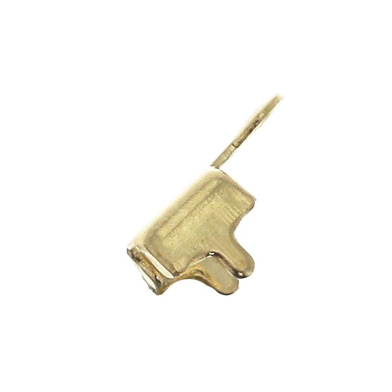Embout pommeau diamant 28 mm étain vieilli