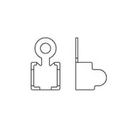 Embout pour chaîne strass 3 mm - Placage argent fin x1