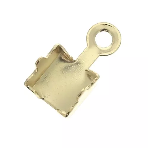 Embout pour chaîne strass 4 mm - Doré à l'or fin x1