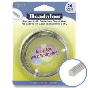 Fil carré 0.51 mm - Acier inoxydable 316L x10m
