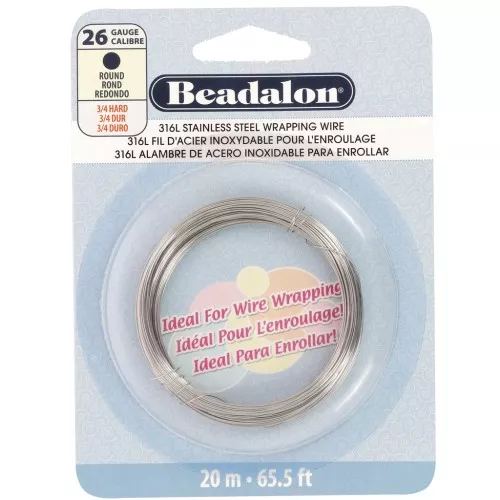 Fil rond 0.41 mm - Acier inoxydable 316L x20m