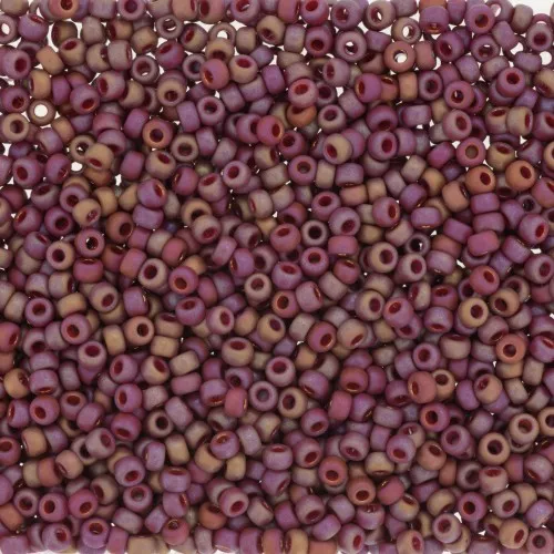 Rocaille Miyuki 11/0 4696 - Opaque Glazed Trillium Red Mat AB x8g
