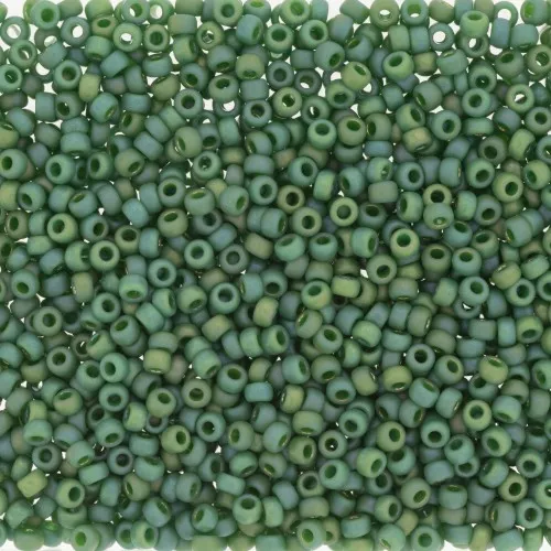 Rocaille Miyuki 11/0 4699 - Opaque Glazed Turtle Green Mat AB x8g