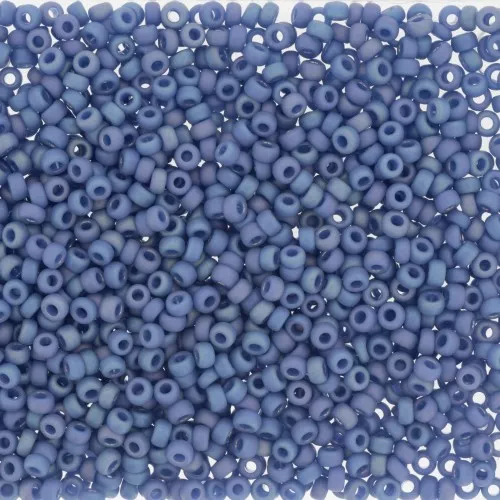 Rocaille Miyuki 11/0 4704 - Opaque Glazed Soft Blue Mat AB x8g
