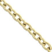 Chaîne maille Forçat 3.8 mm en Acier inoxydable 316L Doré x50cm