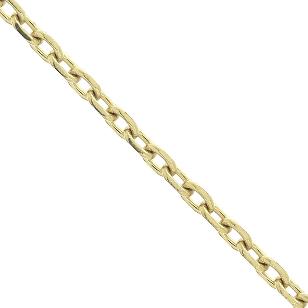 Collier Chaîne Forçat Acier Inoxydable Doré 2mmx1,5mm Avec Mousqueton - Neuf